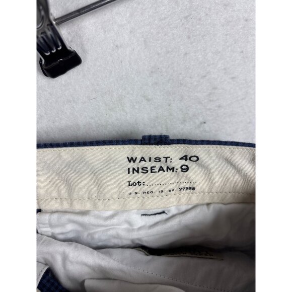 J. Crew Stanton Mens Blue Plaid Cotton Shorts Size 40 x 9 - Picture 8 of 11